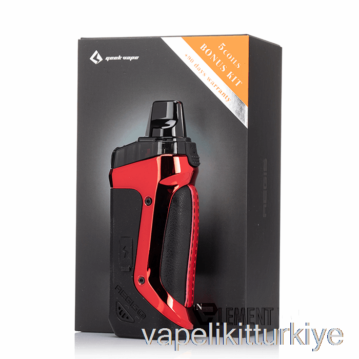 Vape Elektronik Sigara Geek Vape Aegis Boost 40w Pod Mod Kiti Le Bonus Kiti - Kırmızı